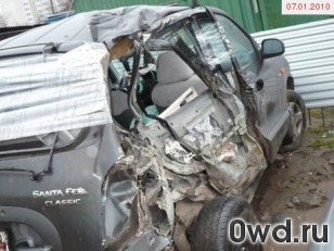 Битый автомобиль Hyundai Santa Fe