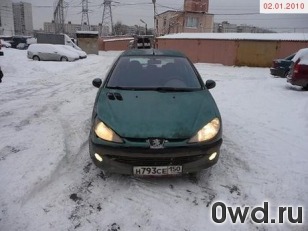 Битый автомобиль Peugeot 206